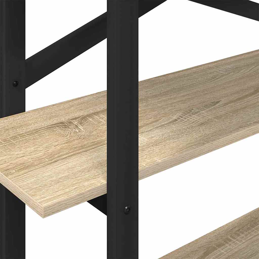 vidaXL Bookshelf 3-Tier 100 x 33.5 x 102 cm Engineered Wood Sonoma Oak