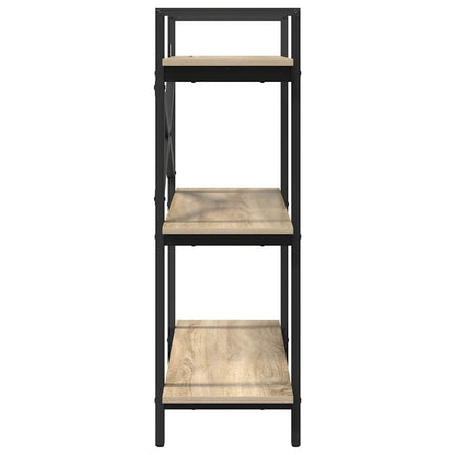 vidaXL Bookshelf 3-Tier 100 x 33.5 x 102 cm Engineered Wood Sonoma Oak