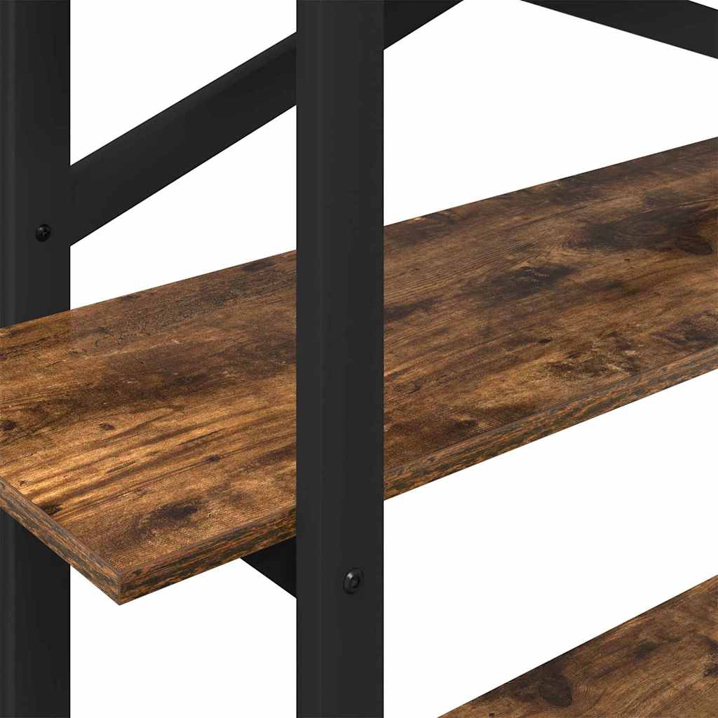 vidaXL Bookshelf 3-Tier 100 x 33.5 x 102 cm Engineered Wood Smoked Oak