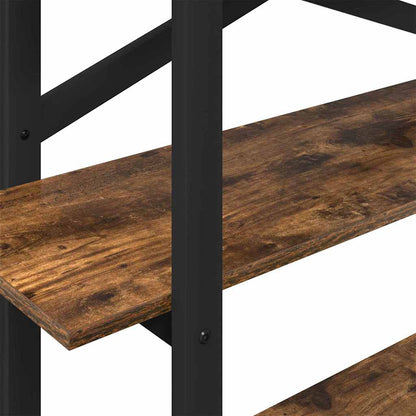 vidaXL Bookshelf 3-Tier 100 x 33.5 x 102 cm Engineered Wood Smoked Oak