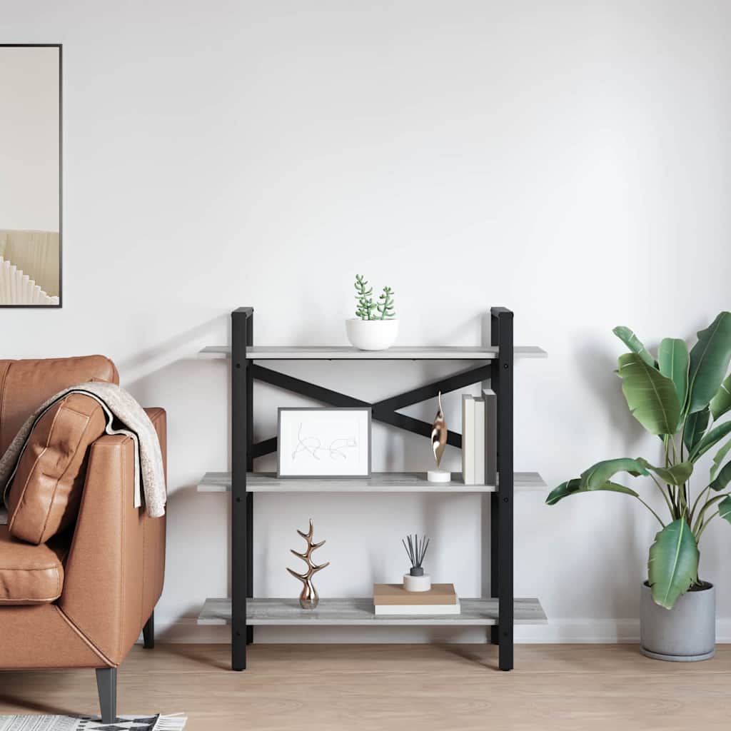 vidaXL Bookshelf 3-Tier 100 x 33.5 x 102 cm Engineered Wood