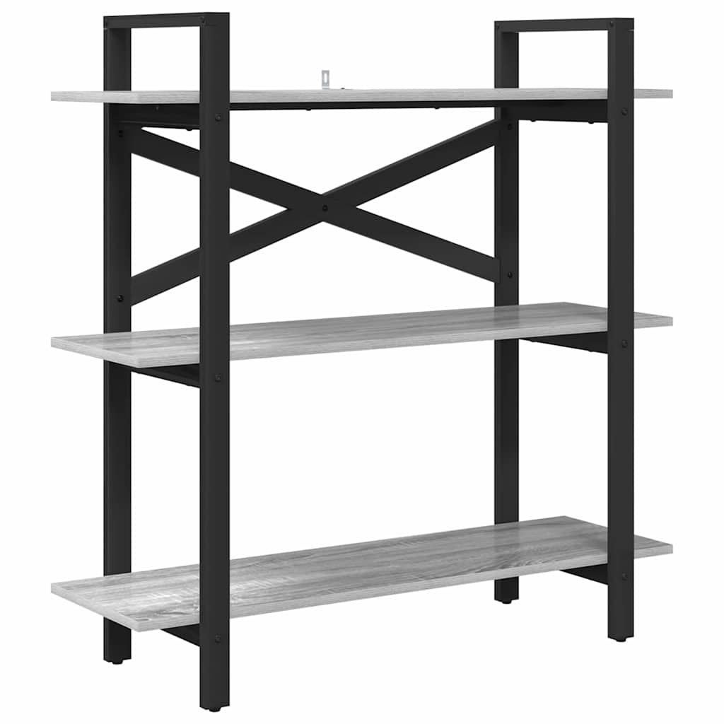 vidaXL Bookshelf 3-Tier 100 x 33.5 x 102 cm Engineered Wood
