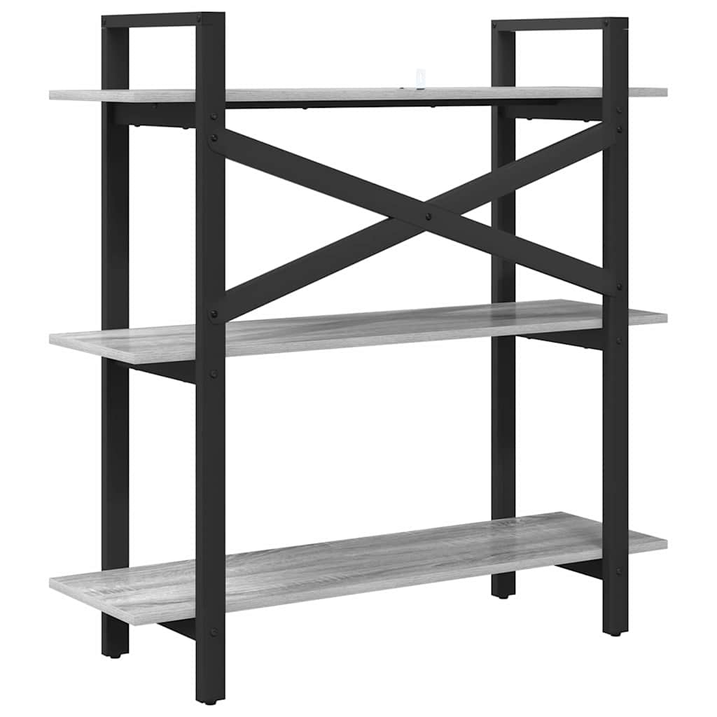 vidaXL Bookshelf 3-Tier 100 x 33.5 x 102 cm Engineered Wood