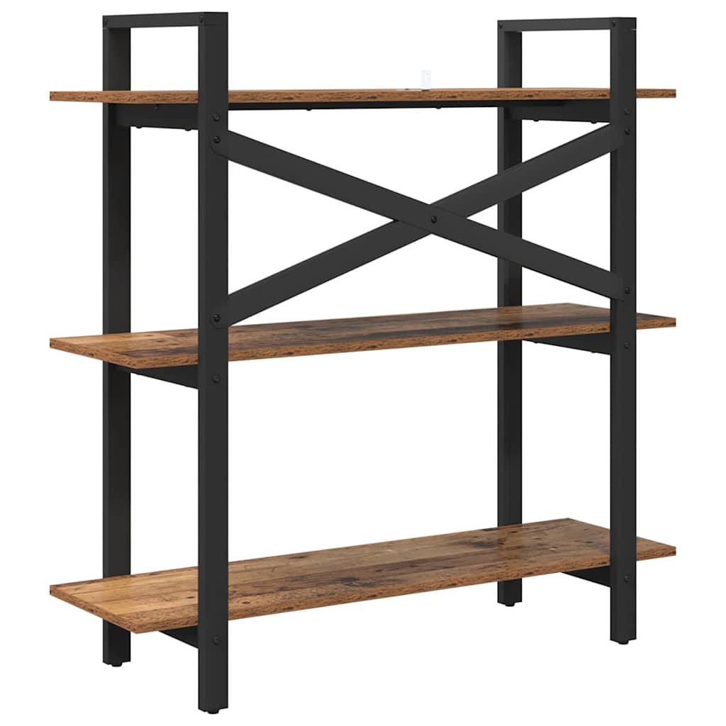 vidaXL Bookshelf Old Wood 100 x 33.5 x 102 cm Engineered Wood