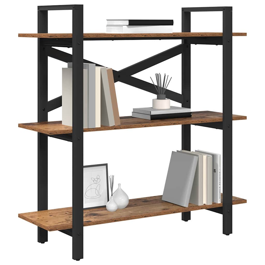 vidaXL Bookshelf Old Wood 100 x 33.5 x 102 cm Engineered Wood