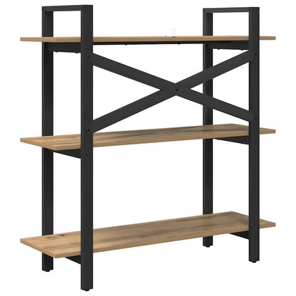 vidaXL Bookshelf 3-Tier 100 x 33.5 x 102 cm Engineered Wood