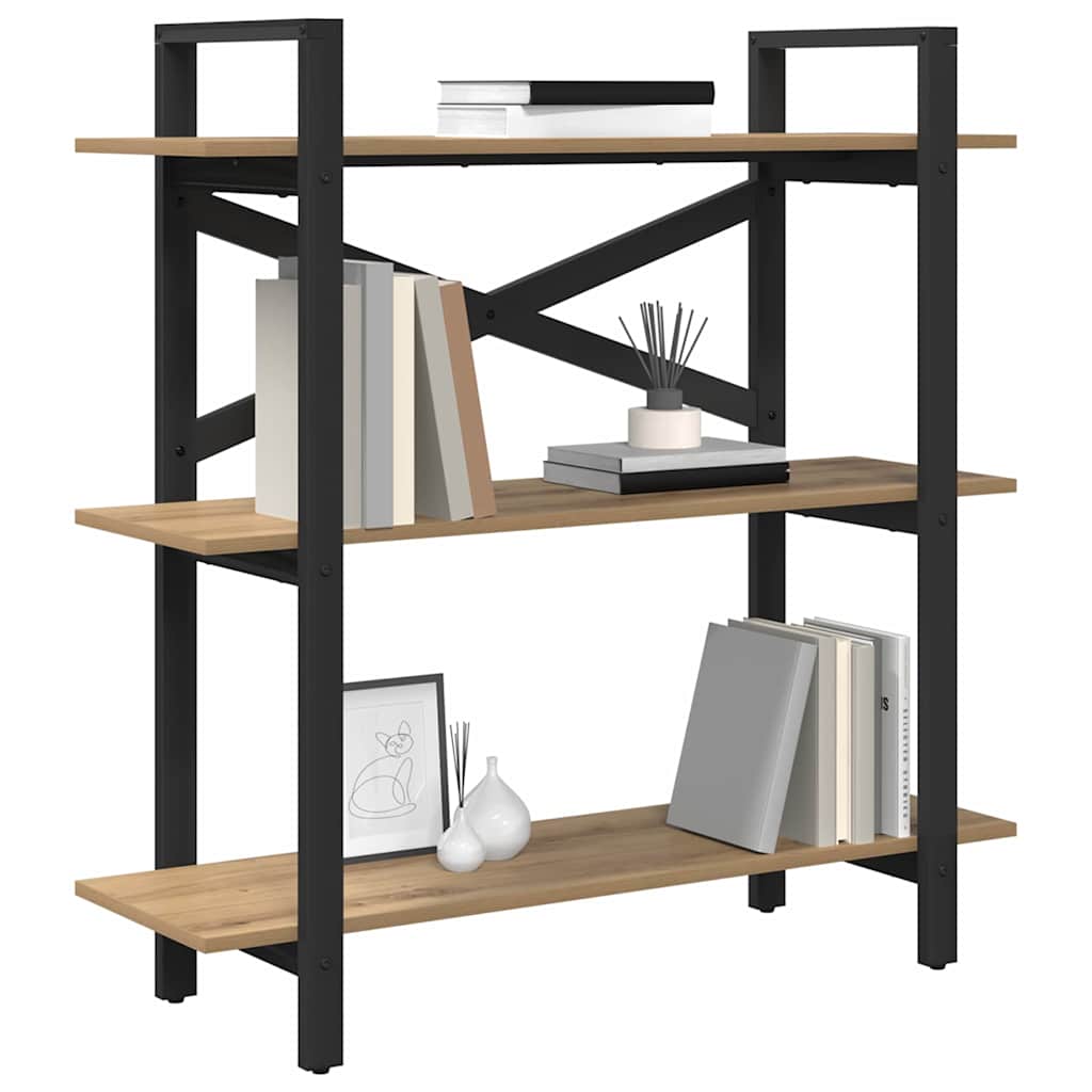 vidaXL Bookshelf 3-Tier 100 x 33.5 x 102 cm Engineered Wood
