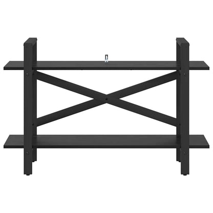vidaXL Bookshelf 2-Tier 100 x 33.5 x 64 cm Engineered Wood Black Oak
