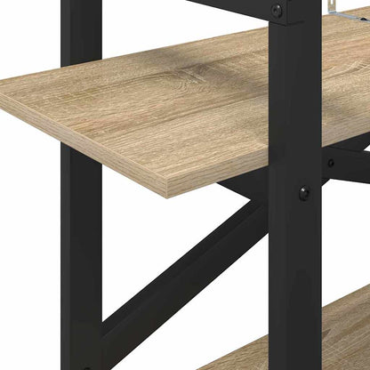 vidaXL Bookshelf 2-Tier 100 x 33.5 x 64 cm Engineered Wood Sonoma Oak