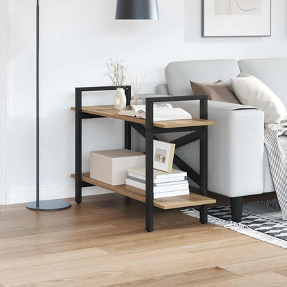 vidaXL Bookshelf 2-Tier 100 x 33.5 x 64 cm Engineered Wood Artisan Oak