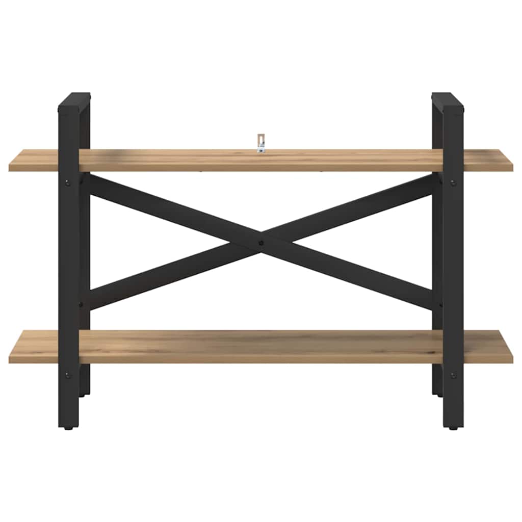 vidaXL Bookshelf 2-Tier 100 x 33.5 x 64 cm Engineered Wood Artisan Oak