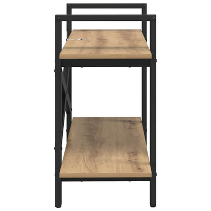 vidaXL Bookshelf 2-Tier 100 x 33.5 x 64 cm Engineered Wood Artisan Oak