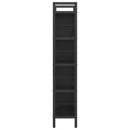 vidaXL Bookshelf Black Oak 75 x 30 x 156 cm Engineered Wood