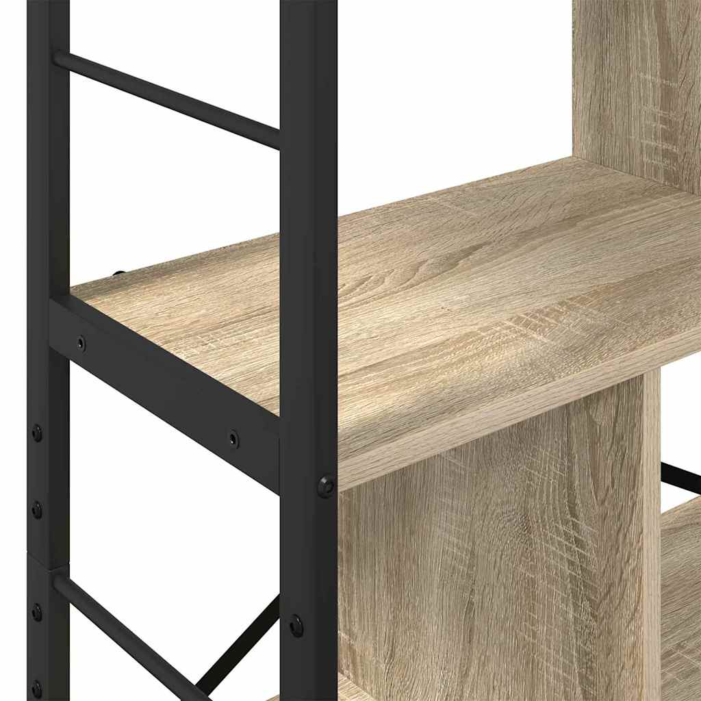 vidaXL Bookshelf 9-Tier 75 x 30 x 156 cm Engineered Wood Sonoma Oak
