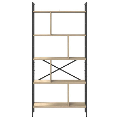 vidaXL Bookshelf Sonoma Oak 75 x 30 x 156 cm Engineered Wood