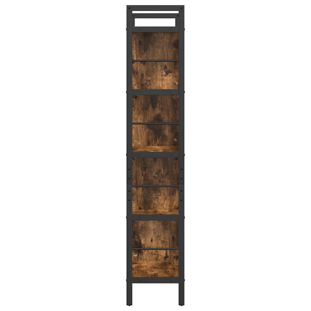 vidaXL Bookshelf Smoked Oak 75 x 30 x 156 cm Engineered Wood