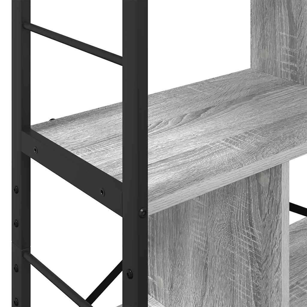 vidaXL Bookshelf Grey Sonoma 75 x 30 x 156 cm Engineered Wood