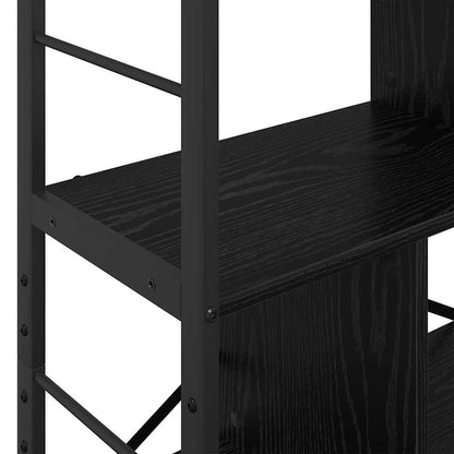 vidaXL Bookshelf Black Oak 75 x 30 x 123.5 cm Engineered Wood