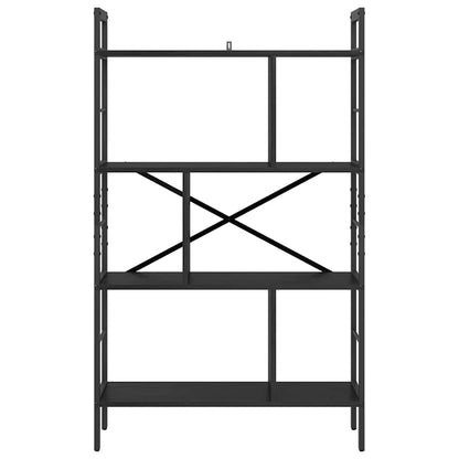 vidaXL Bookshelf Black Oak 75 x 30 x 123.5 cm Engineered Wood
