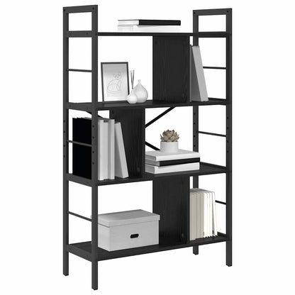vidaXL Bookshelf 7-Tier 75 x 30 x 123.5 cm Engineered Wood Black Oak