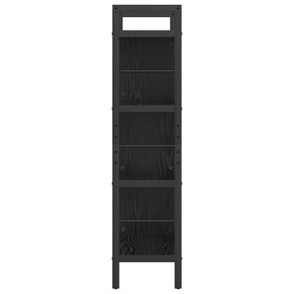 vidaXL Bookshelf Black Oak 75 x 30 x 123.5 cm Engineered Wood