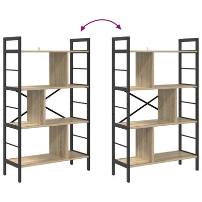 vidaXL Bookshelf 7-Tier 75 x 30 x 123.5 cm Engineered Wood Sonoma Oak