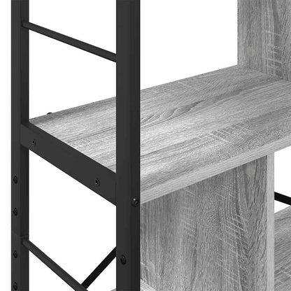 vidaXL Bookshelf 7-Tier 75 x 30 x 123.5 cm Engineered Wood Grey Sonoma