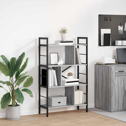 vidaXL Bookshelf 7-Tier 75 x 30 x 123.5 cm Engineered Wood Grey Sonoma