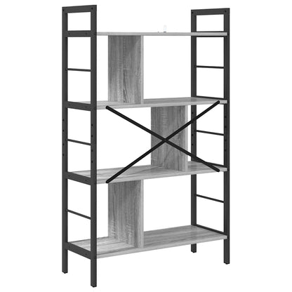 vidaXL Bookshelf 7-Tier 75 x 30 x 123.5 cm Engineered Wood Grey Sonoma