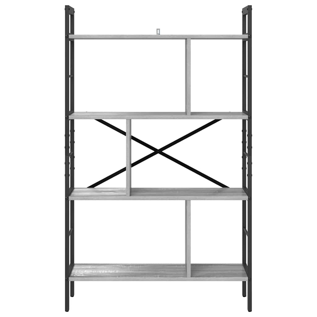 vidaXL Bookshelf 7-Tier 75 x 30 x 123.5 cm Engineered Wood Grey Sonoma