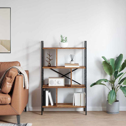 vidaXL Bookshelf Old Wood 75 x 30 x 123.5 cm Engineered Wood