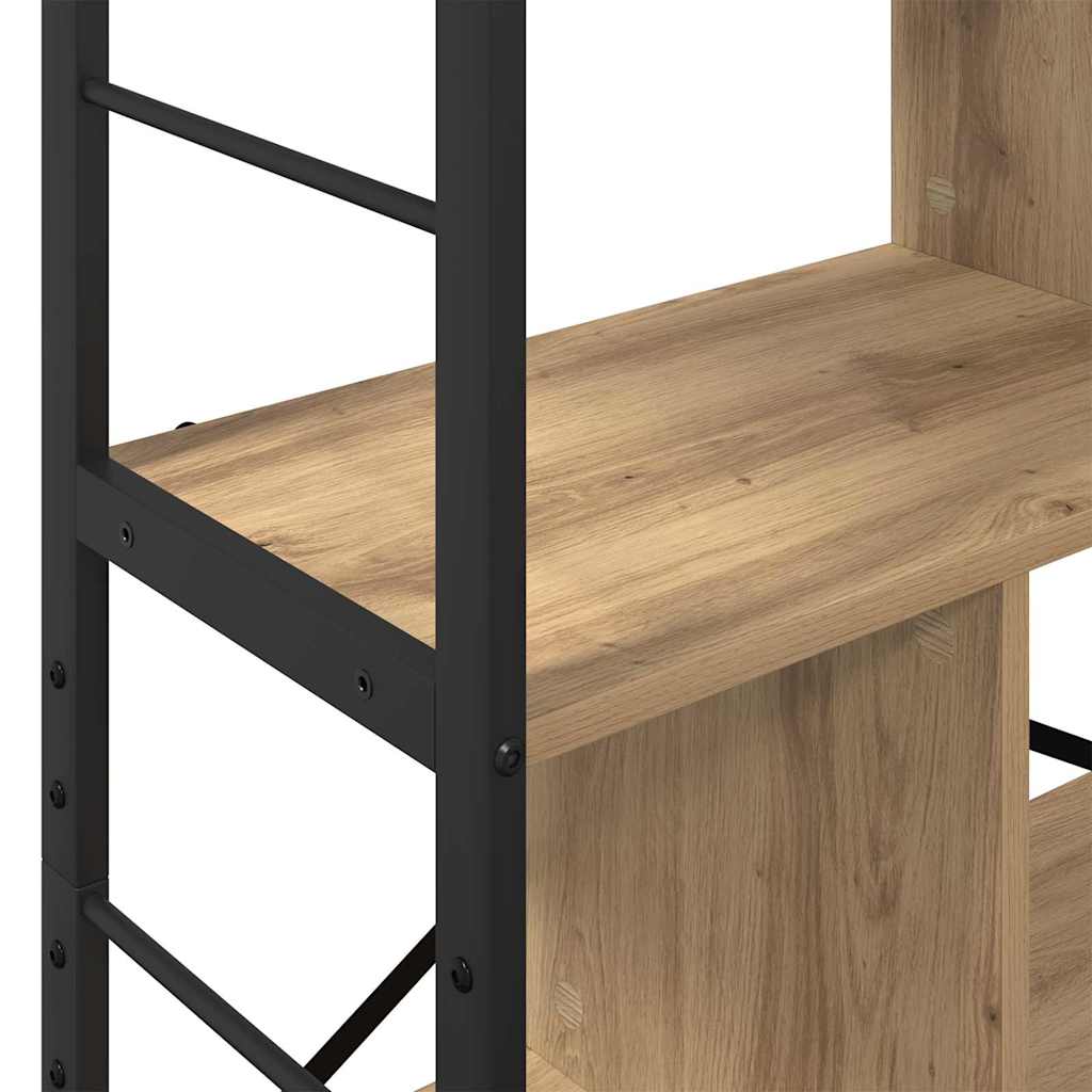 vidaXL Bookshelf 7-Tier 75 x 30 x 123.5 cm Engineered Wood Artisan Oak