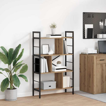 vidaXL Bookshelf 7-Tier 75 x 30 x 123.5 cm Engineered Wood Artisan Oak