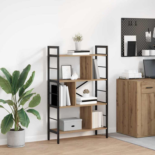 vidaXL Bookshelf 7-Tier 75 x 30 x 123.5 cm Engineered Wood Artisan Oak