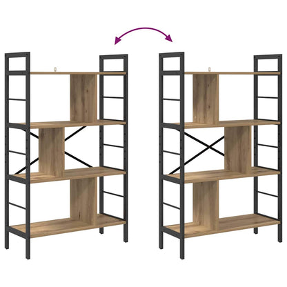 vidaXL Bookshelf 7-Tier 75 x 30 x 123.5 cm Engineered Wood Artisan Oak