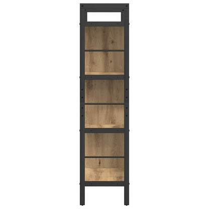 vidaXL Bookshelf 7-Tier 75 x 30 x 123.5 cm Engineered Wood Artisan Oak