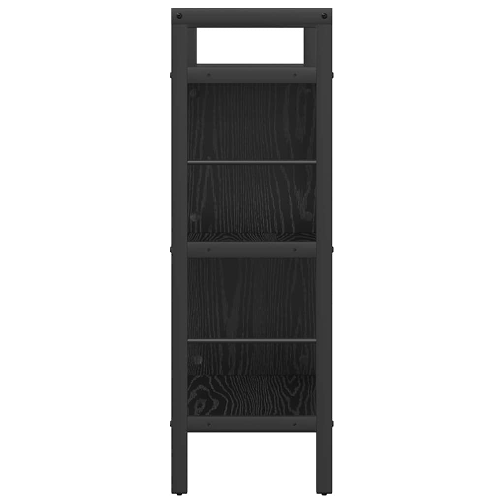 vidaXL Bookshelf Black Oak 75 x 30 x 91 cm Engineered Wood