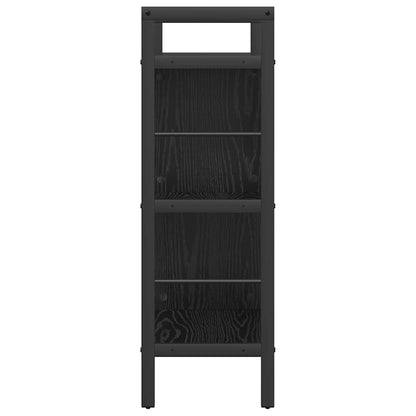 vidaXL Bookshelf Black Oak 75 x 30 x 91 cm Engineered Wood