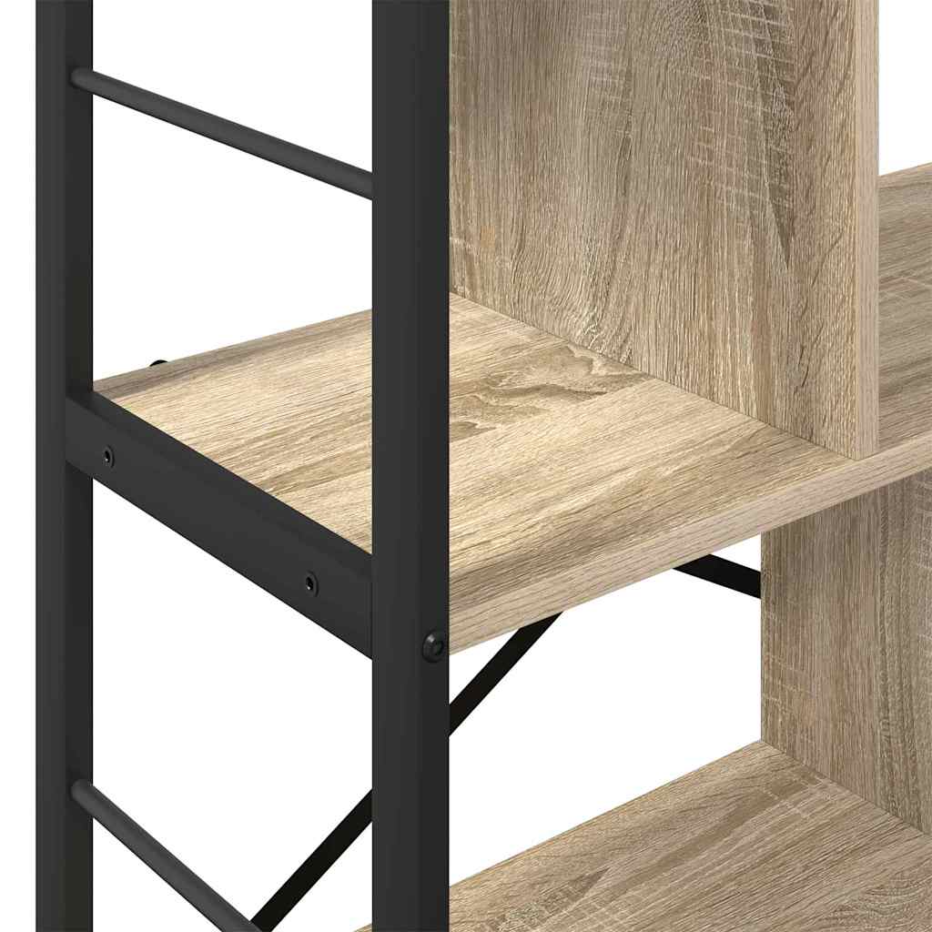 vidaXL Bookshelf Sonoma Oak 75 x 30 x 91 cm Engineered Wood