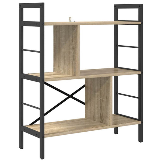 vidaXL Bookshelf 5-Tier 75 x 30 x 91 cm Engineered Wood Sonoma Oak