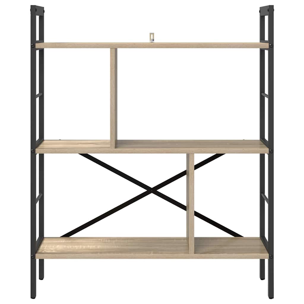 vidaXL Bookshelf Sonoma Oak 75 x 30 x 91 cm Engineered Wood