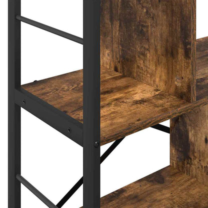 vidaXL Bookshelf 5-Tier 75 x 30 x 91 cm Engineered Wood Smoked Oak