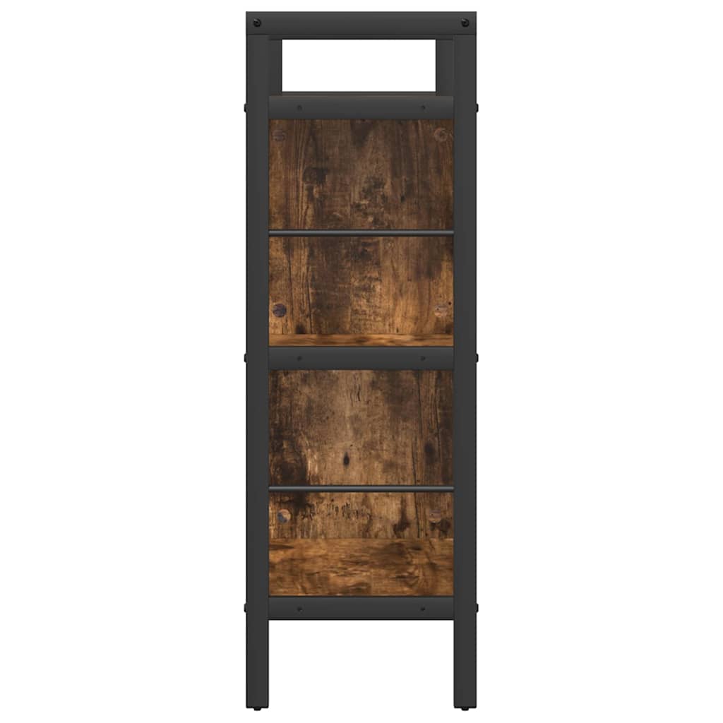 vidaXL Bookshelf 5-Tier 75 x 30 x 91 cm Engineered Wood Smoked Oak