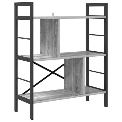vidaXL Bookshelf Grey Sonoma 75 x 30 x 91 cm Engineered Wood