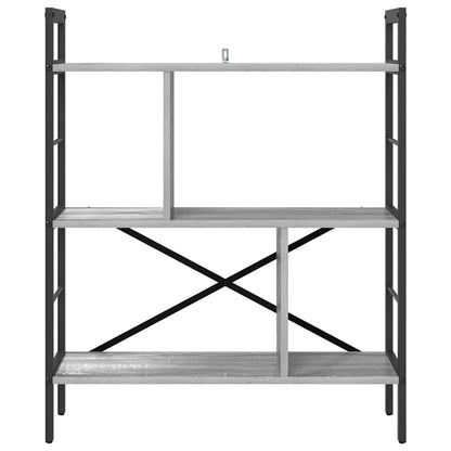 vidaXL Bookshelf Grey Sonoma 75 x 30 x 91 cm Engineered Wood