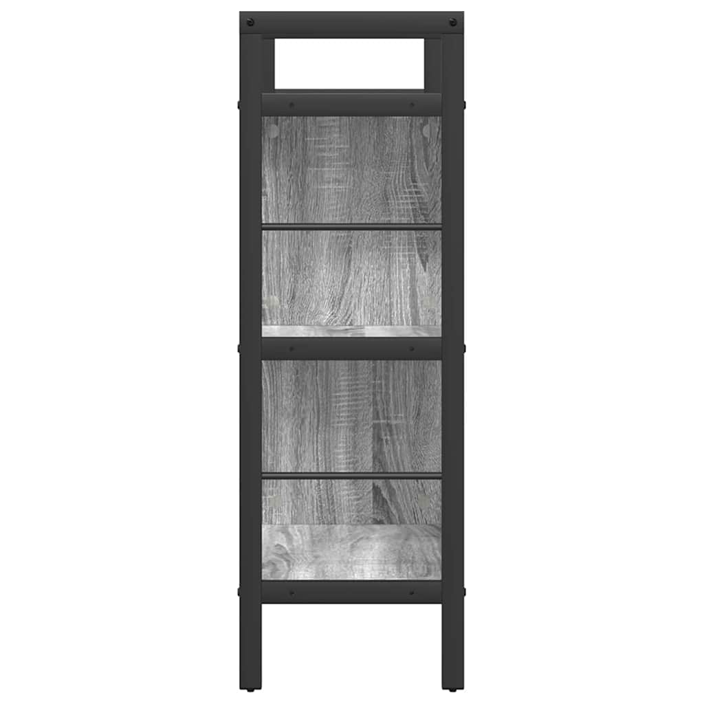 vidaXL Bookshelf Grey Sonoma 75 x 30 x 91 cm Engineered Wood
