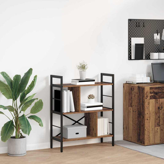 vidaXL Bookshelf 5-Tier 75 x 30 x 91 cm Engineered Wood Old Wood