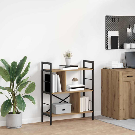 vidaXL Bookshelf 5-Tier 75 x 30 x 91 cm Engineered Wood Artisan Oak