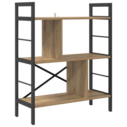 vidaXL Bookshelf 5-Tier 75 x 30 x 91 cm Engineered Wood Artisan Oak