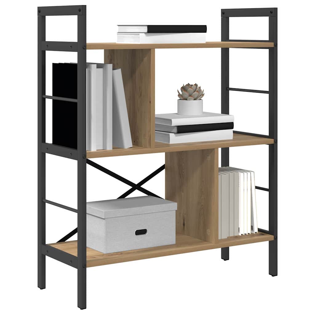vidaXL Bookshelf 5-Tier 75 x 30 x 91 cm Engineered Wood Artisan Oak